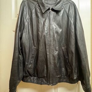 Salvatore Ferragamo Dark Leather Jacket